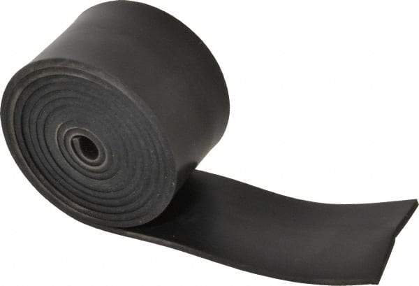 Made in USA - 1/8" Thick x 2" Wide x 60" Long, Neoprene Rubber Strip - Stock Length, 40 Shore A Durometer, 1,000 to 1,200 psi Tensile Strength, -40 to 212°F, Black - A1 Tooling