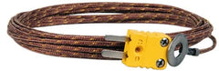 Thermo Electric - 0 to 900°F, K Surface, Thermocouple Probe - 25 Ft. Cable Length, Mini Connector, 15 Sec Response Time - A1 Tooling