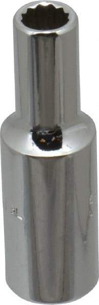 Proto - 3/8" Drive, Deep Hand Socket - 12 Point, 2" OAL, Chrome Finish - A1 Tooling