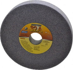 Norton - 7" Diam x 1-1/4" Hole x 1" Thick, J Hardness, 46 Grit Surface Grinding Wheel - Aluminum Oxide, Type 1, Coarse Grade, 3,600 Max RPM, Vitrified Bond, No Recess - A1 Tooling