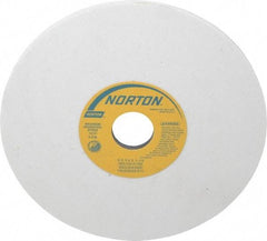 Norton - 8" Diam x 1-1/4" Hole x 1/4" Thick, K Hardness, 120 Grit Surface Grinding Wheel - Aluminum Oxide, Type 1, Fine Grade, 3,600 Max RPM, Vitrified Bond, No Recess - A1 Tooling