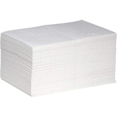 Pads, Rolls & Mats; Product Type: Pad; Application: Oil Only; Overall Length (Inch): 20 in; Total Package Absorption Capacity: 17.6 gal; Material: Polypropylene; Fluids Absorbed: Oil Based Liquids; Oil; Fuel; Absorbency Weight: Medium; Width (Decimal Inch