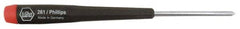 Wiha - #00, 4-5/8" OAL, Standard Phillips Screwdriver - 1-9/16" Blade Length, Ergonomic Handle - A1 Tooling