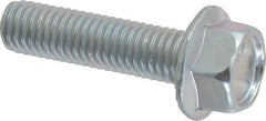 Value Collection - 1/2-13 UNC, 2" Length Under Head, Hex Drive Flange Bolt - 2" Thread Length, Grade 5 Steel, Serrated Flange, Zinc-Plated Finish - A1 Tooling