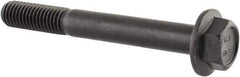 Value Collection - M10x1.50 Metric Coarse, 80mm Length Under Head, Hex Drive Flange Bolt - 35mm Thread Length, Grade 10.9 Alloy Steel, Smooth Flange, Phosphate & Oil Finish - A1 Tooling