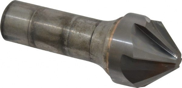 Hertel - 1-1/4" Head Diam, 3/4" Shank Diam, 6 Flute 82° Solid Carbide Countersink - A1 Tooling