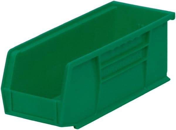 Akro-Mils - 20 Lb. Load Capacity, 10-7/8" Deep, Green Polymer Hopper Stacking Bin - 4" High x 4-1/8" Wide x 10-7/8" Long - A1 Tooling