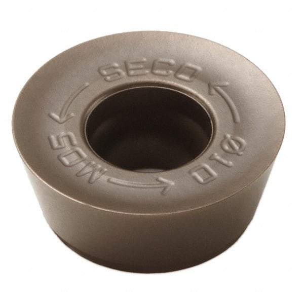 Seco - RDHT10T3M0 M05 Grade MS2500 Carbide Milling Insert - TiCN/Al2O3 Finish, 0.156" Thick, 0.394" Inscribed Circle - A1 Tooling