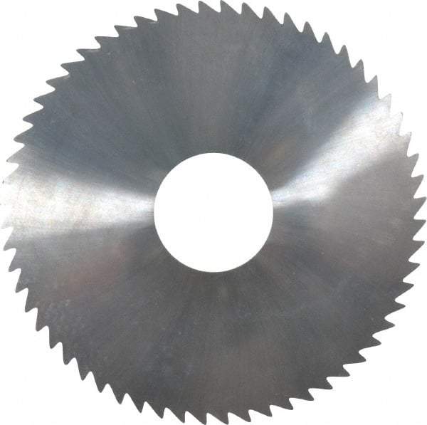 Made in USA - 2-1/4" Diam x 0.064" Blade Thickness x 5/8" Arbor Hole Diam, 60 Tooth Slitting and Slotting Saw - Arbor Connection, Solid Carbide, Concave Ground - A1 Tooling