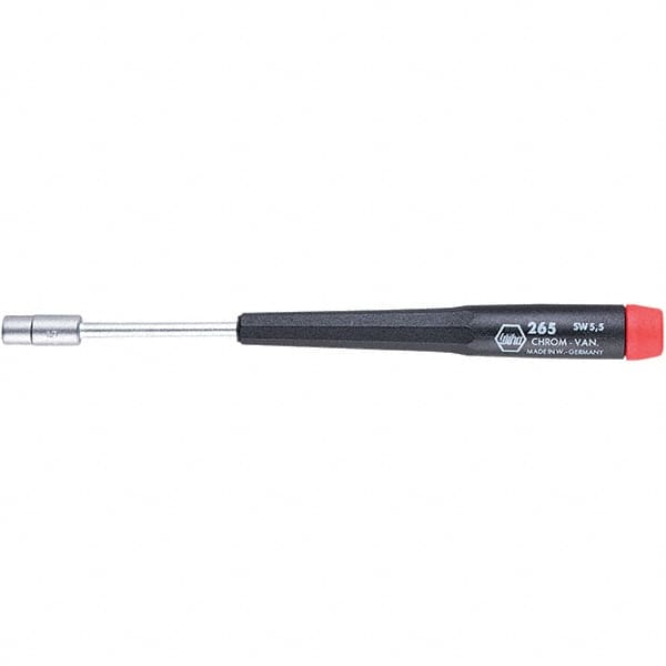 Wiha - 5.5mm Solid Shaft Precision Nutdriver - Cushion Grip Handle, 6-11/16" OAL - A1 Tooling