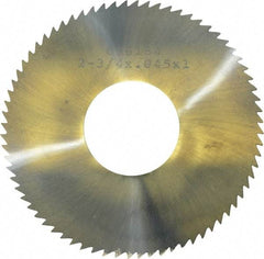 Made in USA - 2-3/4" Diam x 0.045" Blade Thickness x 1" Arbor Hole Diam, 72 Tooth Slitting and Slotting Saw - Arbor Connection, Solid Carbide, Concave Ground - A1 Tooling