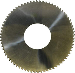 Made in USA - 2-3/4" Diam x 0.128" Blade Thickness x 1" Arbor Hole Diam, 72 Tooth Slitting and Slotting Saw - Arbor Connection, Solid Carbide, Concave Ground - A1 Tooling