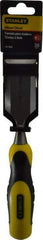 Stanley - 9" OAL x 1-1/2" Blade Width Wood Chisel - 1-1/2" Tip, Polypropylene Handle - A1 Tooling