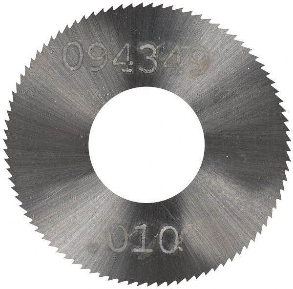 Made in USA - 1" Diam x 0.01" Blade Thickness, 3/8" Arbor Hole Diam, 98 Teeth, Solid Carbide Jeweler's Saw - Uncoated - A1 Tooling