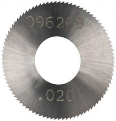 Made in USA - 1" Diam x 0.02" Blade Thickness, 3/8" Arbor Hole Diam, 98 Teeth, Solid Carbide Jeweler's Saw - Uncoated - A1 Tooling