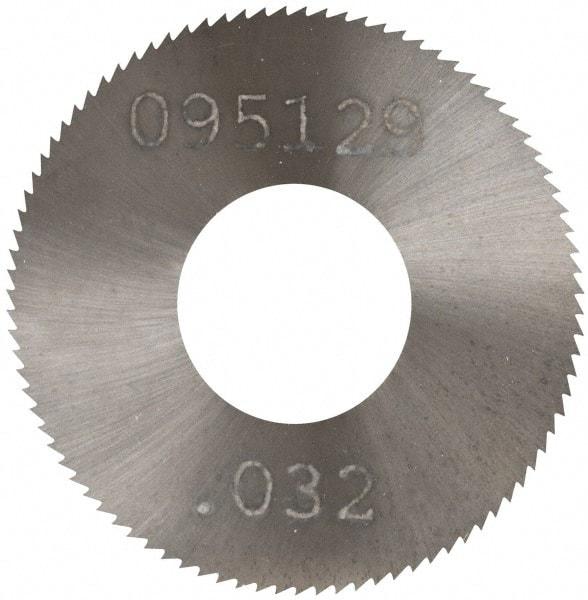 Made in USA - 1" Diam x 0.032" Blade Thickness, 3/8" Arbor Hole Diam, 98 Teeth, Solid Carbide Jeweler's Saw - Uncoated - A1 Tooling