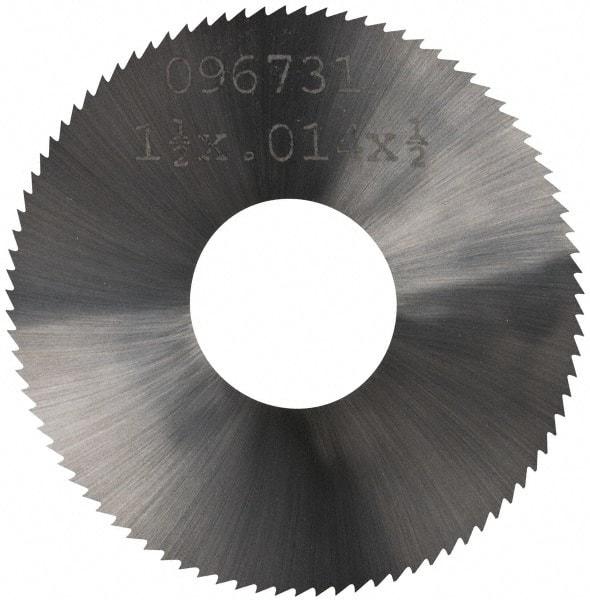 Made in USA - 1-1/2" Diam x 0.014" Blade Thickness, 1/2" Arbor Hole Diam, 110 Teeth, Solid Carbide, Jeweler's Saw - Uncoated - A1 Tooling