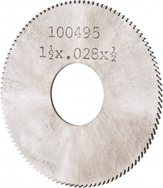 Made in USA - 1-1/2" Diam x 0.028" Blade Thickness, 1/2" Arbor Hole Diam, 110 Teeth, Solid Carbide, Jeweler's Saw - Uncoated - A1 Tooling