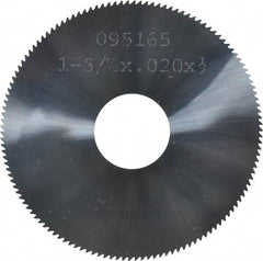 Made in USA - 1-3/4" Diam x 0.02" Blade Thickness, 1/2" Arbor Hole Diam, 130 Teeth, Solid Carbide, Jeweler's Saw - Uncoated - A1 Tooling