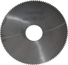 Made in USA - 2" Diam x 0.032" Blade Thickness, 1/2" Arbor Hole Diam, 110 Teeth, Solid Carbide Jeweler's Saw - Uncoated - A1 Tooling