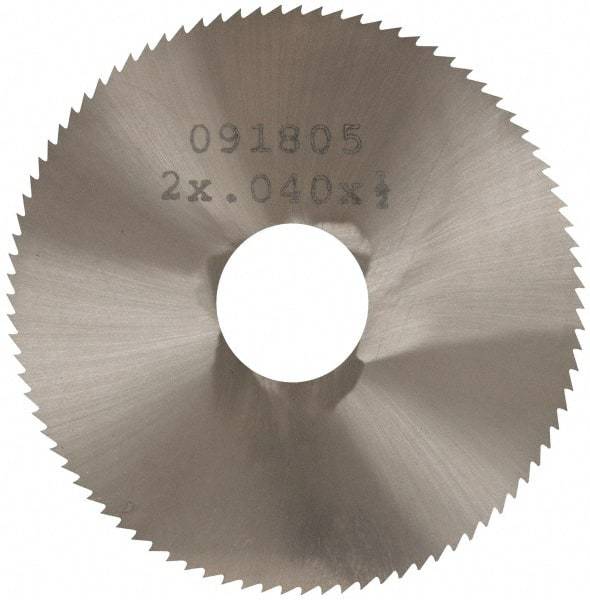 Made in USA - 2" Diam x 0.04" Blade Thickness, 1/2" Arbor Hole Diam, 110 Teeth, Solid Carbide Jeweler's Saw - Uncoated - A1 Tooling