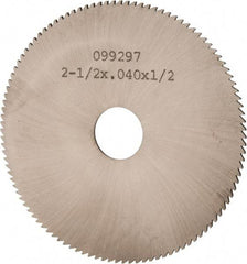 Made in USA - 2-1/2" Diam x 0.04" Blade Thickness, 1/2" Arbor Hole Diam, 110 Teeth, Solid Carbide, Jeweler's Saw - Uncoated - A1 Tooling