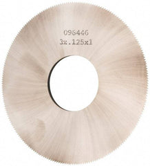 Made in USA - 3" Diam x 1/8" Thick, 1" Arbor Hole Diam, 230 Teeth, Solid Carbide Jeweler's Saw - Uncoated - A1 Tooling