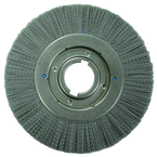 10 x 1-1/8 x 2'' Arbor - Crimped Nylox Filament 120 Grit Straight Wheel - A1 Tooling