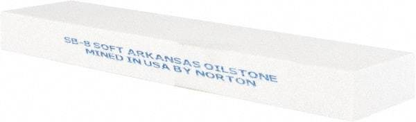 Norton - 8" Long x 2" Wide x 3" Thick, Novaculite Sharpening Stone - Rectangle, Extra Fine Grade - A1 Tooling