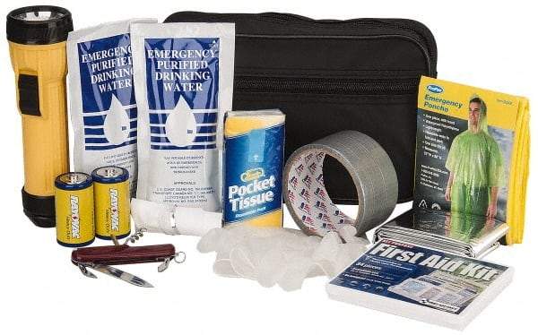 PRO-SAFE - Emergency Preparedness Kits Type: Emergency Response/Preparedness Kit Contents: 33 Piece First Aid Kit; Duct Tape; Drinking Water Packet; Dust Mask; Emergency Poncho; Flashlight; Gloves; Swiss Army Knife; Tissues - A1 Tooling