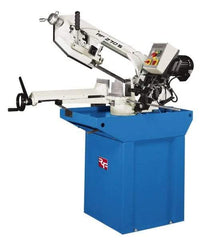 Enco - 9-3/8 x 6-1/4" Max Capacity, Manual Geared Head Horizontal Bandsaw - 138 & 276 SFPM Blade Speed, 220 Volts, 45 & 60°, 1.5 hp, 3 Phase - A1 Tooling