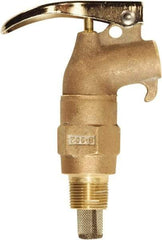 Justrite - 3/4" NPT Brass Rigid Drum Faucet - FM Approved, Internal Arrester, Self Closing - A1 Tooling