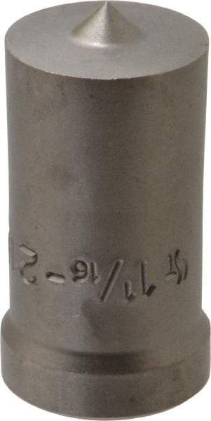 Cleveland Steel Tool - 1-1/16 Inch Diameter Round Ironworker Punch - 1-1/32 Inch Body Diameter, 1-5/32 Inch Head Diameter, 1-15/16 Inch Overall Length - A1 Tooling