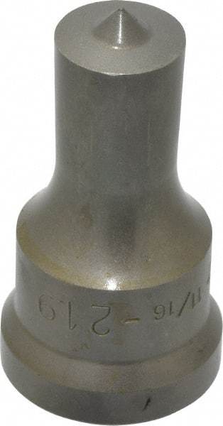 Cleveland Steel Tool - 11/16 Inch Diameter Round Ironworker Punch - 1-1/16 Inch Body Diameter, 1-7/32 Inch Head Diameter, 2-1/8 Inch Overall Length - A1 Tooling