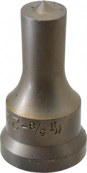 Cleveland Steel Tool - 5/8 Inch Diameter Round Ironworker Punch - 1-1/16 Inch Body Diameter, 1.24 Inch Head Diameter, 2-3/16 Inch Overall Length - A1 Tooling