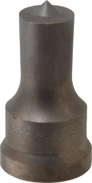 Cleveland Steel Tool - 13/16 Inch Diameter Round Ironworker Punch - 1-7/32 Inch Body Diameter, 1-3/8 Inch Head Diameter, 2-3/8 Inch Overall Length - A1 Tooling