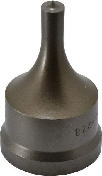 Cleveland Steel Tool - 3/8 Inch Diameter Round Ironworker Punch - 1-17/32 Inch Body Diameter, 1-11/16 Inch Head Diameter, 2-11/16 Inch Overall Length - A1 Tooling