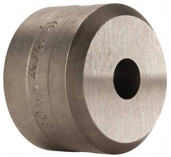 Cleveland Steel Tool - 13/32 Inch Diameter Round Ironworker Die - 1-1/2 Inch Head Diameter, 1 Inch Head Height - A1 Tooling