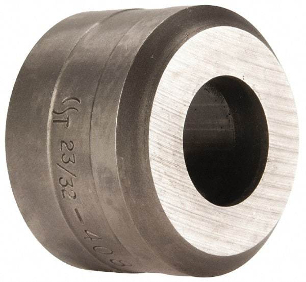 Cleveland Steel Tool - 23/32 Inch Diameter Round Ironworker Die - 1-1/2 Inch Head Diameter, 1 Inch Head Height - A1 Tooling