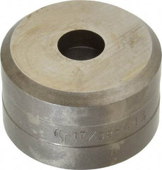 Cleveland Steel Tool - 17/32 Inch Diameter Round Ironworker Die - 1-13/16 Inch Head Diameter, 1-1/8 Inch Head Height - A1 Tooling