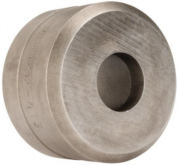 Cleveland Steel Tool - 21/32 Inch Diameter Round Ironworker Die - 1-13/16 Inch Head Diameter, 1-1/8 Inch Head Height - A1 Tooling