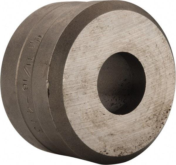 Cleveland Steel Tool - 11/16 Inch Diameter Round Ironworker Die - 1-13/16 Inch Head Diameter, 1-1/8 Inch Head Height - A1 Tooling