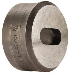 Cleveland Steel Tool - 1-1/32 Inch Long x 15/32 Inch Wide Oblong Ironworker Die - 2 Inch Head Diameter, 1 Inch Head Height - A1 Tooling