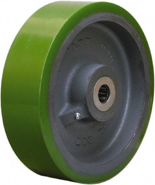 Hamilton - 10 Inch Diameter x 3 Inch Wide, Polyurethane on Cast Iron Caster Wheel - 3,000 Lb. Capacity, 3-1/4 Inch Hub Length, 1-1/4 Inch Axle Diameter, Straight Roller Bearing - A1 Tooling