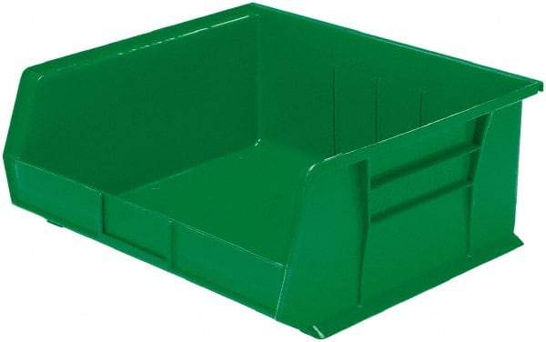 Akro-Mils - 75 Lb. Load Capacity, 14-3/4" Deep, Green Polymer Hopper Stacking Bin - 7" High x 16-1/2" Wide x 14-3/4" Long - A1 Tooling