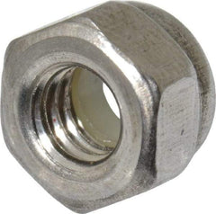 Value Collection - M4x0.70 Metric Coarse 18-8 & Austenitic Grade A2 Hex Lock Nut with Nylon Insert - 5mm High, Uncoated - A1 Tooling