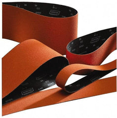 Norton - 3/4" Wide x 20-1/2" OAL, 40 Grit, Ceramic Abrasive Belt - Ceramic, Coarse, Coated, Y Weighted Cloth Backing, Series R980 - A1 Tooling