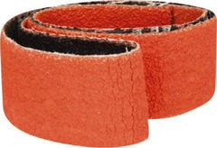 Norton - 3/4" Wide x 18" OAL, 80 Grit, Ceramic Abrasive Belt - Ceramic, Medium, Coated, Y Weighted Cloth Backing, Series R980 - A1 Tooling