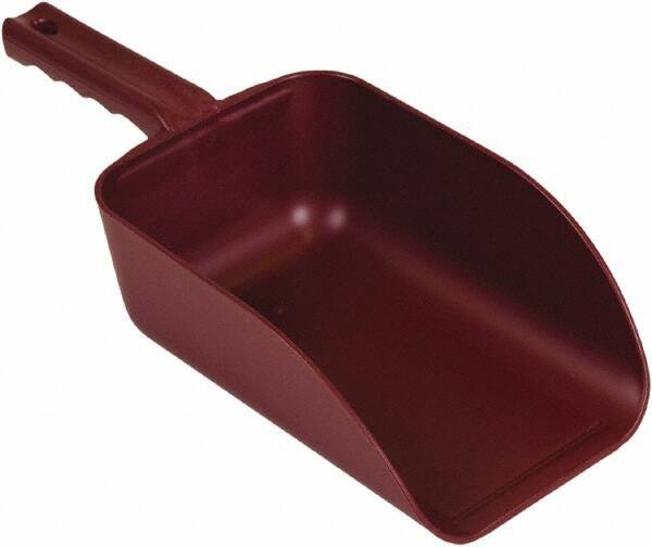 Remco - 82 oz Red Polypropylene & Semi-Ferrous Additive Flat Bottom Scoop - 5.9" Wide x 3.3" Deep Bowl, 15.1" OAL - A1 Tooling