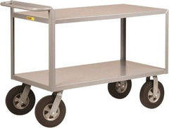 Little Giant - 1,500 Lb Capacity, 30" Wide x 54" Long x 38-1/2" High Shelf Cart - 2 Shelf, Steel, 2 Rigid/2 Swivel Casters - A1 Tooling